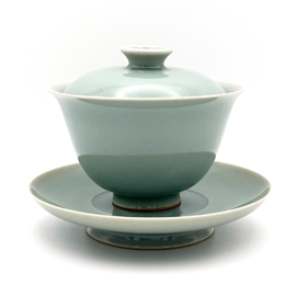 在山堂 自珍集 粉青蓋碗