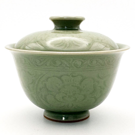 在山堂 劉傑 刻花蓋碗